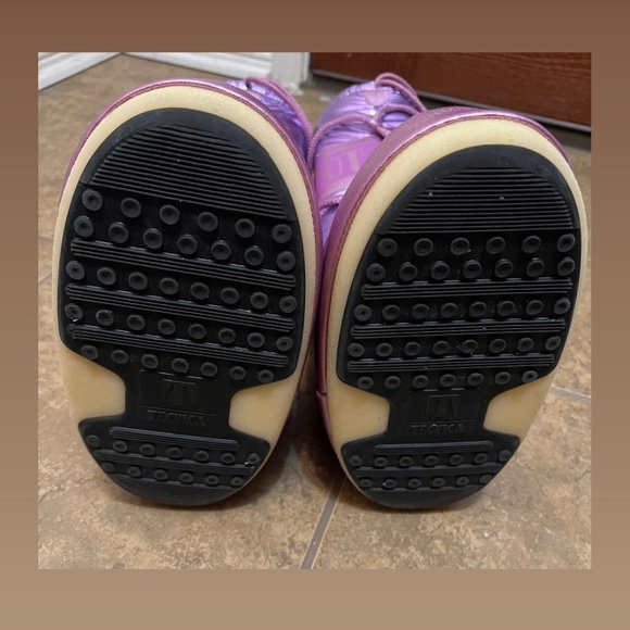 Moon Boot Purple Winter Rain Boots Platform Sole - Picture 8 of 9